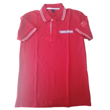 Teknik Servis Yazılı Polo Yaka Tişört Yakalı Kırmızı